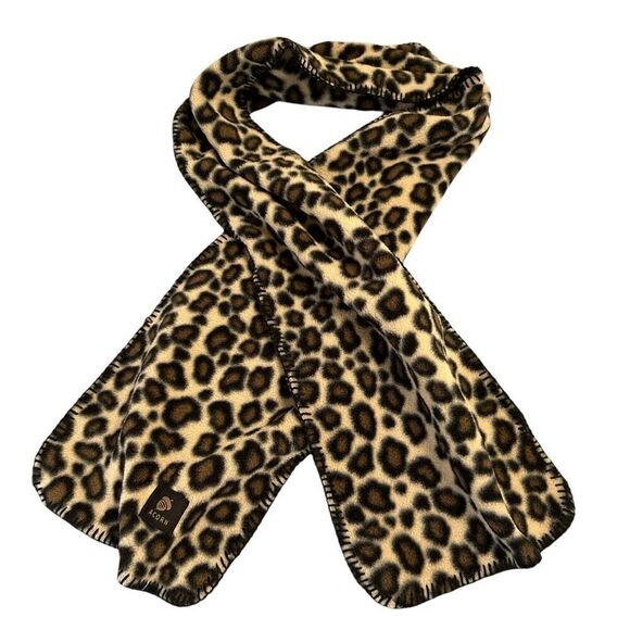 Acorn leopard print animal print fleece scarf - Picture 1 of 5